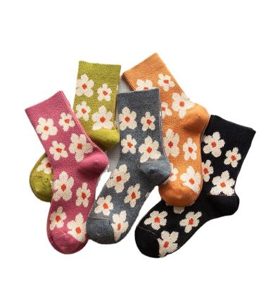 China HRUN floral happy QUICK DRY art of kawaii bla sock cartoon HRUN woman socks calcetines de la mujer women meias calcetas cute mulher skarpetki de meia for sale