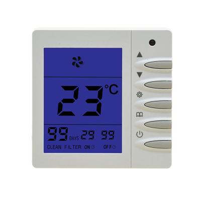 China Modern Economical LCD temperature display 3 speed fan controller RS485 ventilation controller thermostat for sale