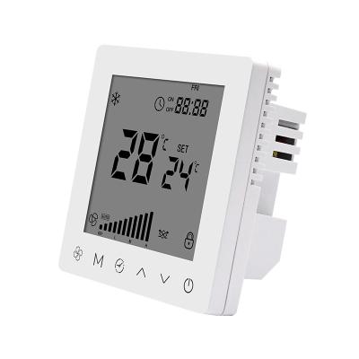 China Modern Popular WIFI remote control thermostat real time temperature display filter reminder HVAC controller fan coil unit thermostat for sale