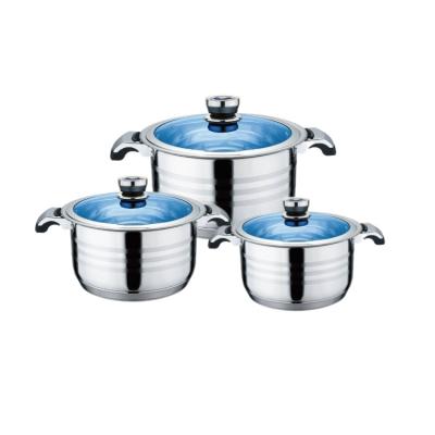 China Sustainable High Quality Sets Home Cooking pot Set Nonstick Stainless Steal Kitchen pots Sets Kitchenware For Home for sale