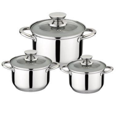 China Sustainable High Quality  Steel 6Pcs Camping Cookware Set New Pot And Pan Set Non Stick Kitchen Wear Cookware Set Cooking for sale