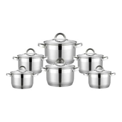 China Sustainable High Quality Luxury Cooking Pots Stainless Steel Sets Kitchen Tools Cookware Sets Cooking Pot Set for sale