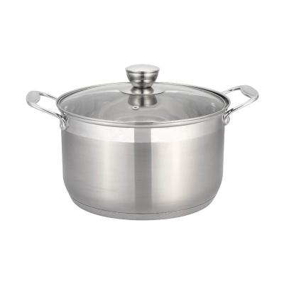 China Sustainable High Quality Ready To Shipped 1pcs Casserole Cookware Pot Stainless Steel Hotpots For Kitchen Use for sale