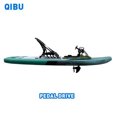 China QIBU Unisex Newly Style Pedal Drive Durable Layer SUP Inflatables Paddle Board Inflatables Surf Board With Seat for sale