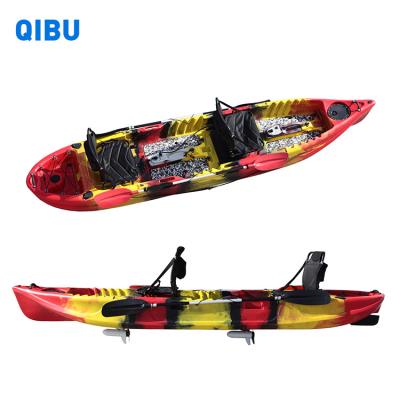 China 2022 New Arrival Plastic Cheap Price QIBU Family Double Sea Fishing Kayak for sale