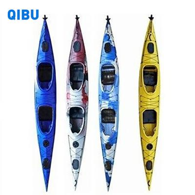 China Wholesale Double Seats Sit On Top Plastic Fishing Kayak From QIBU 2022 Plastic China Manufacturer In Sea Kayak for sale