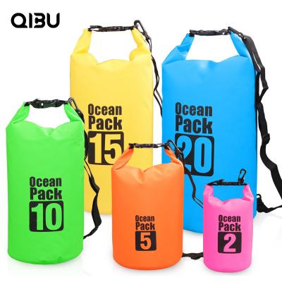 China Custom logo 500D PVC tarpaulin high quality ocean waterproof custom package bolsas secas QIBU dry bag for sale