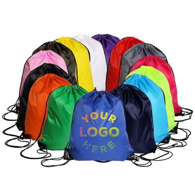 China Promotion Gifts 210D Polyester Waterproof Drawstring Backpacking Bags Custom Logo Waterproof Drawstring Bag Traveling Sports Bag For Outdoor for sale