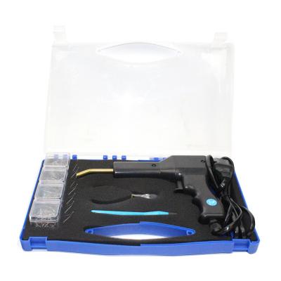 China Hotels Black Color Hot Staplers Plastic Welding Repair Tool Hot Staplers Kit 50W Staplers Plastic Soldering Iron Set for sale