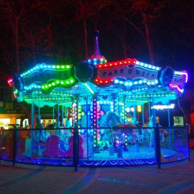 China Family Seats Playgrounds For Merry Mall Entertainment Go Round Equipment Kids Fun Rides Single Ocean Carousel For Sale for sale