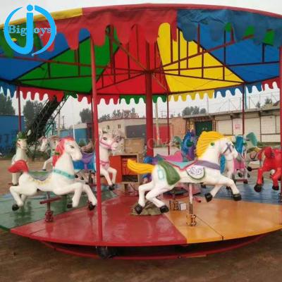 China Attractive Horse Family Seats Amusement Park 16 Seats Carousel Simple Cheap Carousel for sale