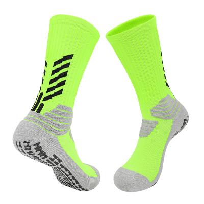 China Breathable Sports Socks Football Custom Design Improved Anti Slip Sports Soccer Professional Basketball Gripper Sports Socks for sale