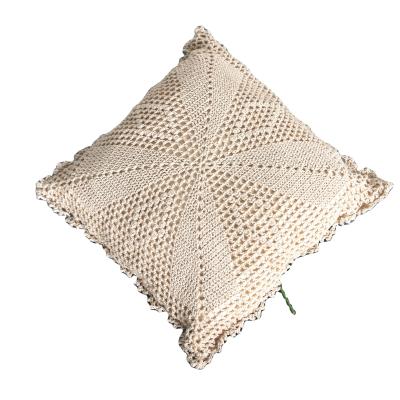 China Nordic Eco-Friendly Sustainable Warm Wholesale Bohemian Cotton Macrame Cushion Woven Blanket Pillow Case for sale