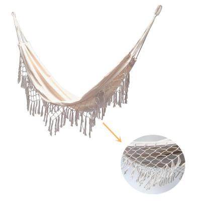 China Craftsman Hanging Cotton Rope Macrame Hammock Swing Chair for Indoor and Outdoor Use for sale