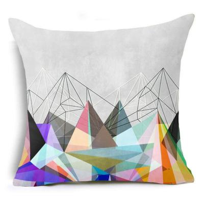 China Simple Custom Modern Home Decor Digital Printed Cushion Cover Pillow Case Sofa Geometric Cushion Pillow for sale