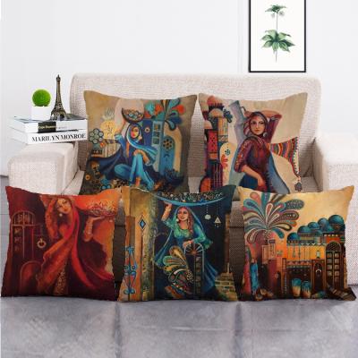 China Home Decorative Car Sofa Back Custom Cushion Printing Anti-static Cushion Cover Wholesale Design for sale