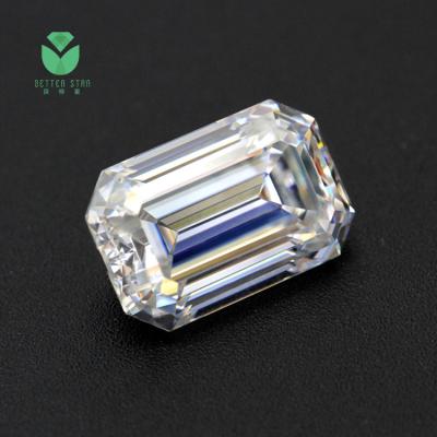 China Jewelry Decorations Hot Sale DEF White Color Hpht Lab Grown Loose Diamonds Polished Emerald Shape VS Clarity Diamond for sale