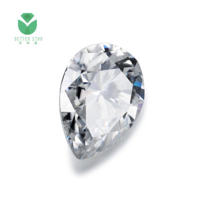 China Jewelry Decorations High Quality Pear Shape Synthetic Loose Diamonds White Hpht Lab Created Diamonds VVS Clarity for sale