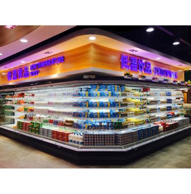 China Professional Open Single-temperature Multideck Refrigerator Cabinet Display Showcase Fridge for Vegetables and Fruits for sale