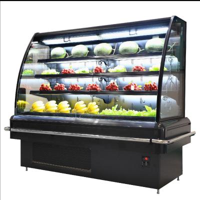 China Single-temperature Plug in Slim Meat Multideck Semi Self Contain Refrigeration Equipment Refrigerator for Supermarket for Meat Display Cooler for sale