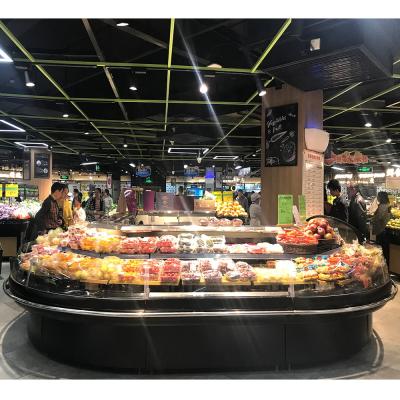 China Single-temperature plug in self service counter refrigeration equipment self contain refrigerator for supermarket for meat for sale