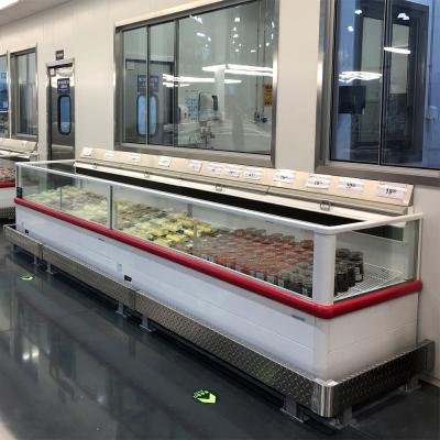 China Single-Temperature Island Freezer Refrigeration Equipment Remote Narrow Single Fridge For Supermarket Freezer Display Showcase for sale