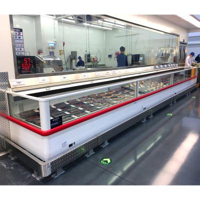 China Single-Temperature Island Freezer Refrigeration Equipment Remote Wide Single Fridge For Supermarket Freezer Display Showcase for sale