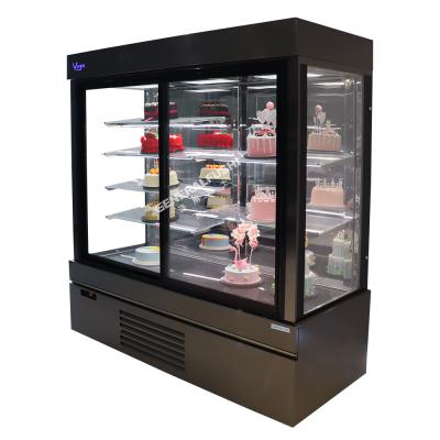 China Single-Temperature Vertical Glass Cake Showcase Display Cooler for sale