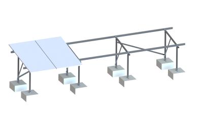 Cina Sistema solare Frameless di alluminio del montaggio del tetto piano, sistema commerciale del montaggio della zavorra in vendita