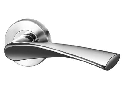 China Modern luxury Modern style Stainless Steel bedroom lever Door Handle lock for sale