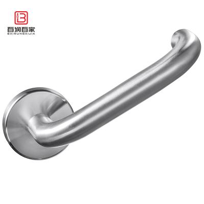 China Modern u-sharp stainless steel fire rated door handle level handle bed/bath  handle modern style high quality for sale