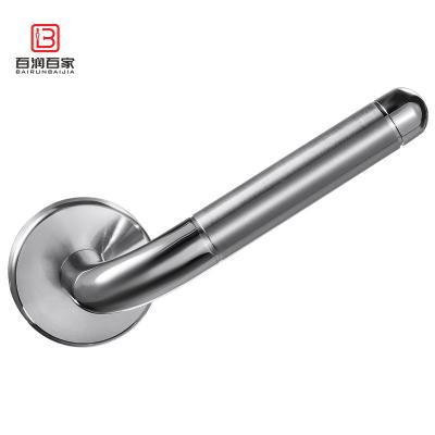 China Modern Turkey Tube Hollow Stainlesssteel Lever Door Handle Lock Accessories Parts White Box Hospital Modern Polish Window Handles DS128 for sale