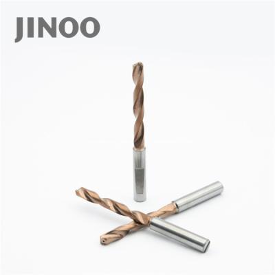 China CNC Process Jinoo Tungsten Carbide Twist Drill For Steel 5XD In Stock for sale