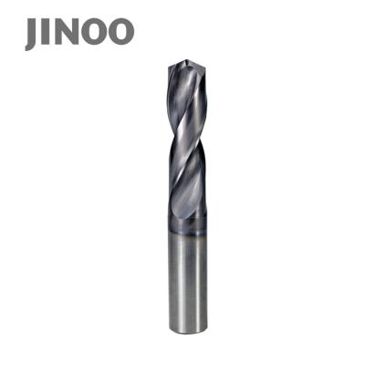 China JINOO High Quality HRC50 2 Flute Tungsten Carbide CNC Copper Drill Bit for sale