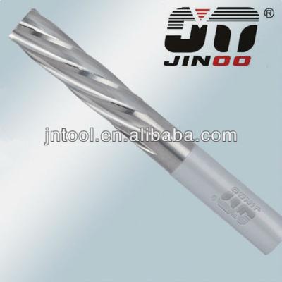 China Metal Machining Tungsten Carbide Spiral Groove Machine Reamer With Straight Shank for sale