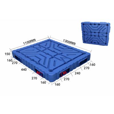 China Eco - Friendly Pallet / Durable Blow Molding Extrusion Molding Way 4 Side Corrosion Protection Double Tray Pallet for sale