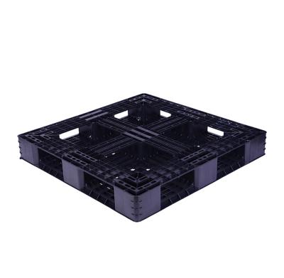 China Eco Friendly / Four Way Entry Rackable Export Six Plastic Perimeter Pallet Super Light Double Runner Full Deck For One Time Use Shipping Pallet for sale