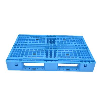 China Eco Friendly / Four Way Entry Popular Shipping Rackable 6 Runners Plastic Pallet Warehouse Stacking Pallet for sale