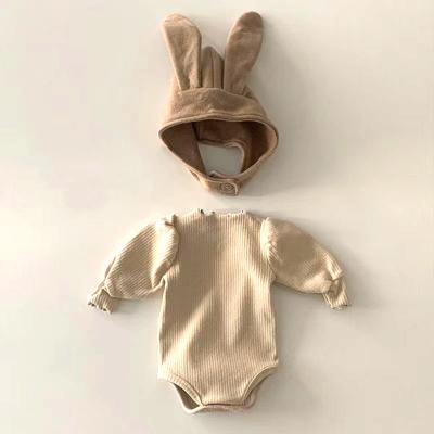 China Cozy baby clothes hot sale baby rompers kids stereoscopic rabbit ears rompers knit newborn baby clothes for sale