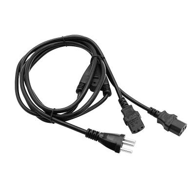 China Large Residential/All-Purpose American Type Tee Power Cord With Pin Tail With Suffix Inserted Power Cord Double Plug for sale