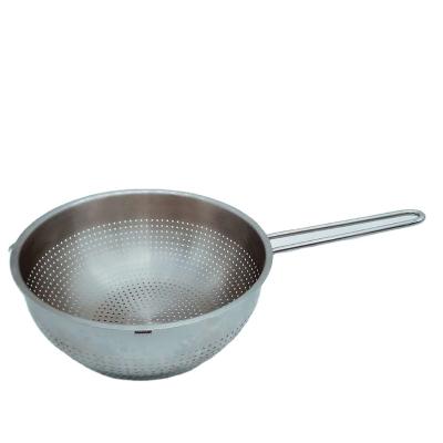 China Viable Manufacturer Price Round Bowl Shaped Stainless Steel Fine Strainer Colander Set for sale