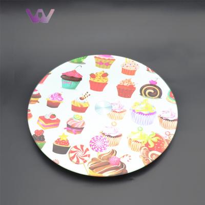 China Viable Wholesale Price 30 Inch Round Shaped Glass Susan Turntable Serving Try Cake Lazy, Dessert Decoration for sale