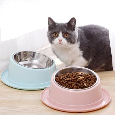 China MewooFun Stocked New Design Cat Food and Water Bowl Stainless Steel Cat Bowl for Cats for sale