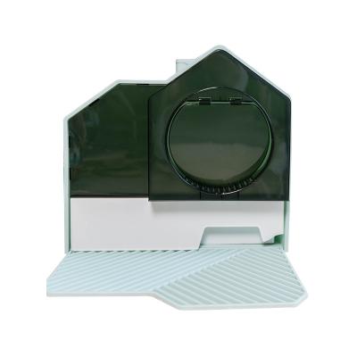 China Chimney Cat's Litter Stocked Deodorization Box Fully Enclosed Drawer Type Oversized Cat Toilet With Anti-sand for sale