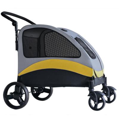 China MewooFun Newly Desing 4 Wheel Pet Carts Dog Stroller Dog Stroller Stored Cart For Large Dogs for sale