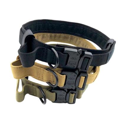 China Stocked Pet Supplies Large & Medium Dog Quick Release Tactical Collar for sale