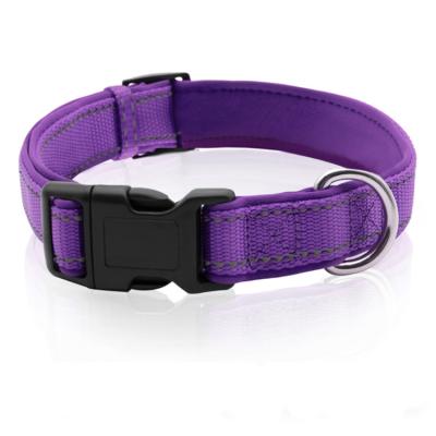 China 2021 MewooFun Factory Wholesale Stocked Adjustable Reflective Nylon Dog Collars Pet Collars For Dogs for sale