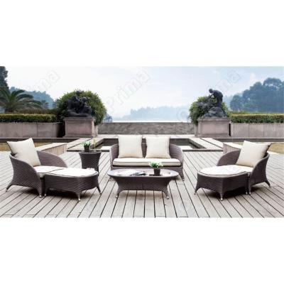 China Leisure Style High Quality Garden Set Outdoor Furniture Big Sofa Outdoor Round Sofa Set for sale