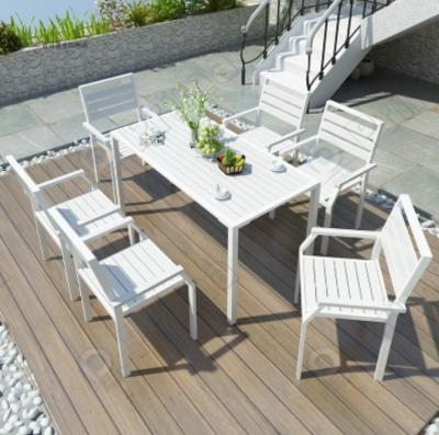 China Modern Prefab Wooden Tables For Outdoor Garden Sofa Set Outdoor Dining Chair Table Cloth for sale