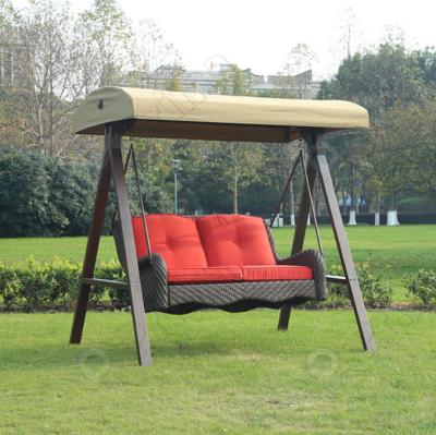 China Super Comfortable Hot Sale Swing Chair Gold 4 Seater Swing Chair Hanging Outdoor Swing Chair for sale